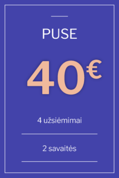 Dovanų kuponas: Mankštos grupėse<br/>(pusė)